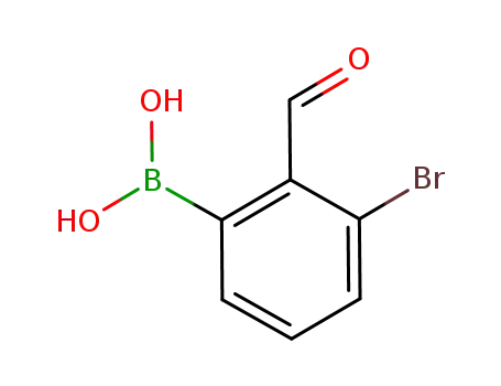 Molecular Structure of 928048-12-8 (3-BROMO-2-FORMYLPHENYLBORONIC ACID)