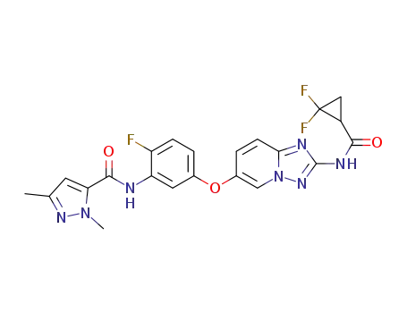N-{5-[(2-{[(2,2-difluorocyclopropyl)carbonyl]amino}[1,2,4]triazolo[1,5-a]pyridin-6-yl)oxy]-2-fluorophenyl}-1,3-dimethyl-1H-pyrazole-5-carboxamide