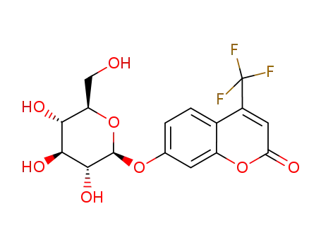 Molecular Structure of 117153-55-6 (4-(TRIFLUOROMETHYL)UMBELLIFERYL-BETA-D-GALACTOPYRANOSIDE)