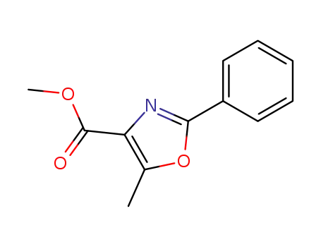 Molecular Structure of 100063-41-0 ("5-Methyl-2-phenyl-oxazole-4-carboxylic acid Methyl ester)