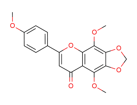 8H-1,3-Dioxolo[4,5-g][1]benzopyran-8-one,
4,9-dimethoxy-6-(4-methoxyphenyl)-