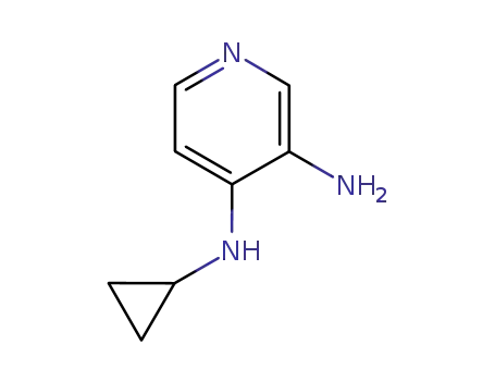 Molecular Structure of 146950-68-7 (3,4-Pyridinediamine,N4-cyclopropyl-(9CI))