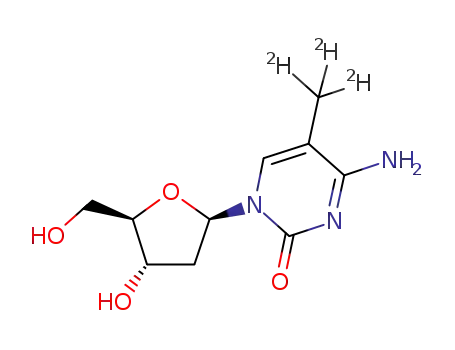 Molecular Structure of 1160707-78-7 (5-Methyl-2'-deoxy Cytidine-d3)