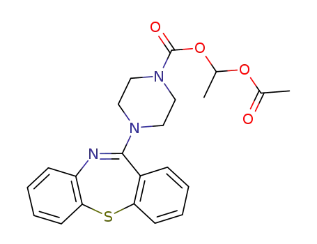 4-dibenzo[b,f][1,4]thiazepin-11-yl-piperazine-1-carboxylic acid 1-acetoxy-ethyl ester