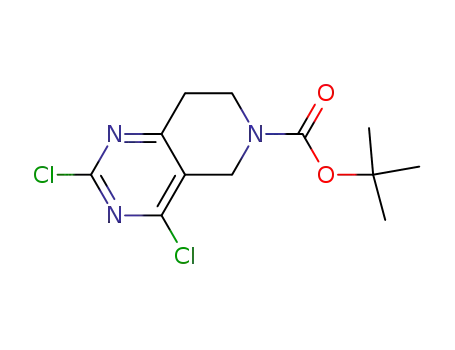 Molecular Structure of 635698-56-5 (TERT-BUTYL 2,4-DICHLORO-7,8-DIHYDROPYRIDO[4,3-D]PYRIMIDINE-6(5H)-CARBOXYLATE)