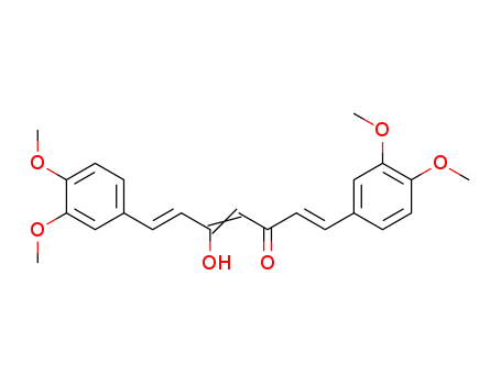 Molecular Structure of 917813-54-8 (1,7-Bis-(3,4-dimethoxy-phenyl)-5-hydroxy-hepta-1,4,6-trien-3-one)