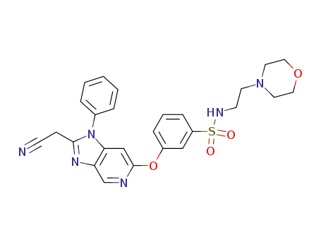 Benzenesulfonamide,
3-[[2-(cyanomethyl)-1-phenyl-1H-imidazo[4,5-c]pyridin-6-yl]oxy]-N-[2-(4-
morpholinyl)ethyl]-