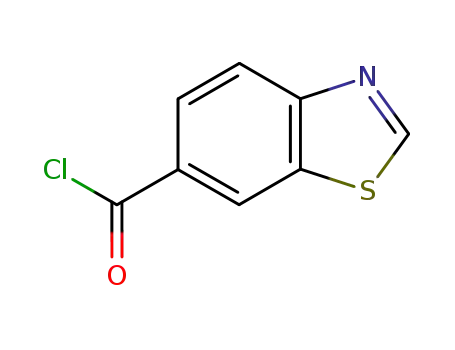 Molecular Structure of 55439-73-1 (1,3-BENZOTHIAZOLE-6-CARBONYL CHLORIDE,97%)