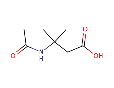 Molecular Structure of 63879-04-9 (Butanoic acid, 3-(acetylamino)-3-methyl-)