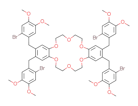 2,3,13,14-Tetrakis-(2-bromo-4,5-dimethoxy-benzyl)-6,7,9,10,17,18,20,21-octahydro-5,8,11,16,19,22-hexaoxa-dibenzo[a,j]cyclooctadecene
