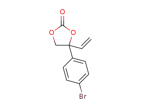 Molecular Structure of 1459246-69-5 (4-(4-bromophenyl)-4-vinyl-1,3-dioxolan-2-one)