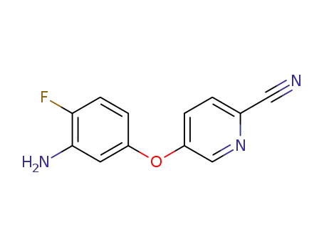 Molecular Structure of 1020173-02-7 (5-(3-amino-4-fluorophenoxy)picolinonitrile)