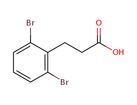 Molecular Structure of 957211-37-9 (3-(2,6-Dibromophenyl)propanoic acid)