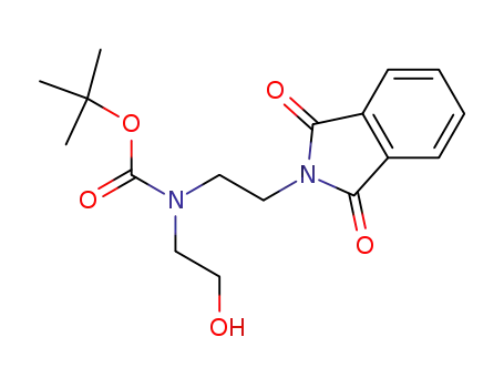Molecular Structure of 208457-35-6 (Carbamic acid, [2-(1,3-dihydro-1,3-dioxo-2H-isoindol-2-yl)ethyl](2-hydroxy-ethyl)-,1,1-dimethylethyl ester)