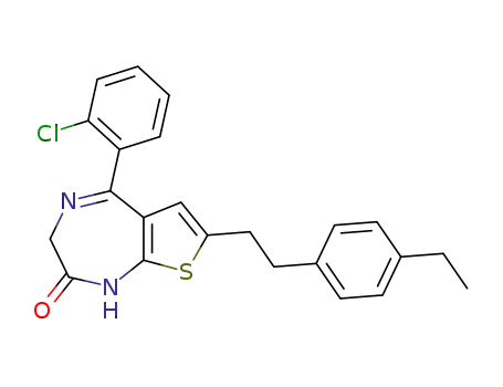 5-(2-Chloro-phenyl)-7-[2-(4-ethyl-phenyl)-ethyl]-1,3-dihydro-thieno[2,3-e][1,4]diazepin-2-one