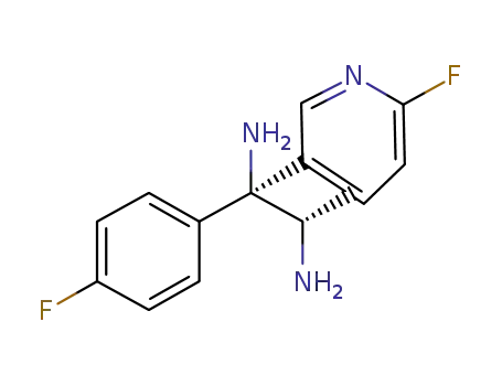 Molecular Structure of 498538-91-3 (1,2-Propanediamine, 1-(4-fluorophenyl)-1-(6-fluoro-3-pyridinyl)-,
(1S,2S)-)