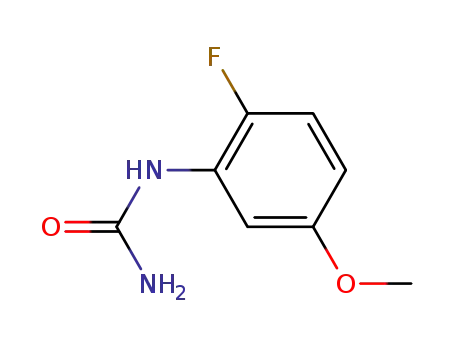 Molecular Structure of 674336-49-3 (Urea, (2-fluoro-5-methoxyphenyl)-)