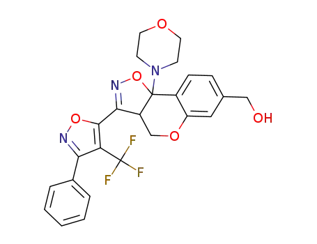 (9b-morpholino-3-(3-phenyl-4-(trifluoromethyl)isoxazol-5-yl)-4,9b-dihydro-3aH-chromeno[3,4-d]isoxazol-7-yl)methanol