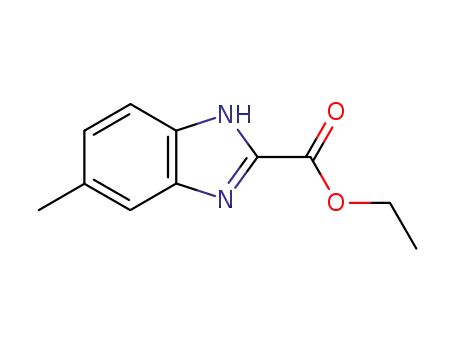 Molecular Structure of 144167-46-4 (5-METHYL-1H-BENZOIMIDAZOLE-2-CARBOXYLIC ACID ETHYL ESTER)