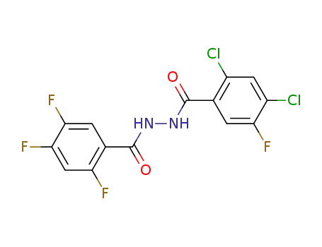 Molecular Structure of 675574-51-3 (Benzoic acid, 2,4-dichloro-5-fluoro-, 2-(2,4,5-trifluorobenzoyl)hydrazide)