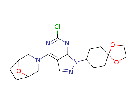 8-Oxa-3-azabicyclo[3.2.1]octane, 3-[6-chloro-1-(1,4-dioxaspiro[4.5]dec-8-yl)-1H-pyrazolo[3,4-d]pyrimidin-4-yl]-