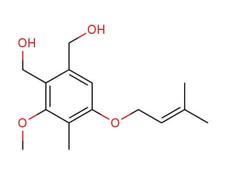 1,2-Benzenedimethanol,3-methoxy-4-methyl-5-[(3-methyl-2-buten-1-yl)oxy]- cas  17811-28-8