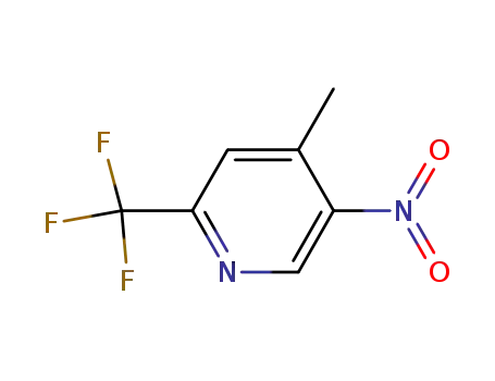Molecular Structure of 944317-53-7 (PYRIDINE, 4-METHYL-5-NITRO-2-(TRIFLUOROMETHYL)-)