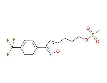 Molecular Structure of 628329-61-3 (5-Isoxazolepropanol, 3-[4-(trifluoromethyl)phenyl]-, methanesulfonate(ester))