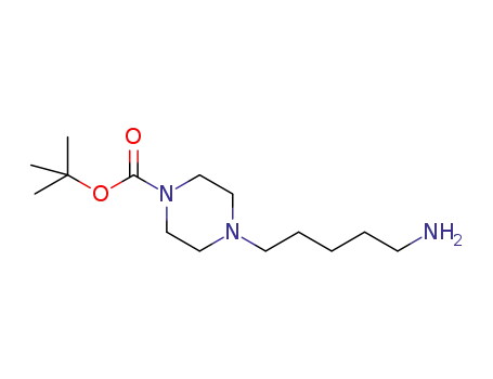 Molecular Structure of 848576-53-4 (1-Boc-4-(5-aminopentyl)piperazine)