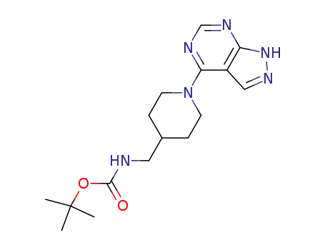 Carbamic acid,
[[1-(1H-pyrazolo[3,4-d]pyrimidin-4-yl)-4-piperidinyl]methyl]-,
1,1-dimethylethyl ester