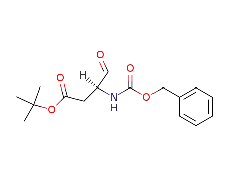 Molecular Structure of 98482-70-3 (Butanoic acid, 4-oxo-3-[[(phenylmethoxy)carbonyl]amino]-,
1,1-dimethylethyl ester, (3S)-)
