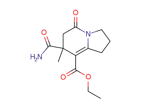 7-Carbamoyl-7-methyl-5-oxo-1,2,3,5,6,7-hexahydro-indolizine-8-carboxylic acid ethyl ester