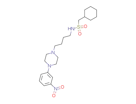 Molecular Structure of 740873-04-5 (C-cyclohexyl-N-{4-[4-(3-nitrophenyl)piperazin-1-yl]butyl}methanesulfonamide)