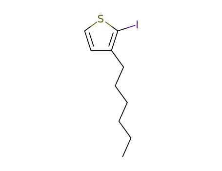 Molecular Structure of 124561-55-3 (Thiophene, 3-hexyl-2-iodo-)