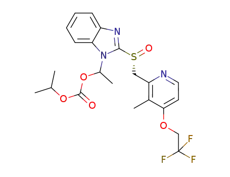 isopropyl 1-[(R)-2-[[[3-methyl-4-(2,2,2-trifluoroethoxy)-2-pyridinyl]methyl]sulfinyl]-1H-benzimidazol-l-yl] ethyl carbonate