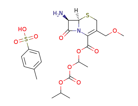 Molecular Structure of 148893-80-5 (1-(Isopropoxycarbonyloxy)ethyl (6R,7R)-7-amino-3-methoxymethyl-3-cephem-4-carboxylate p-toluenesulfonate)