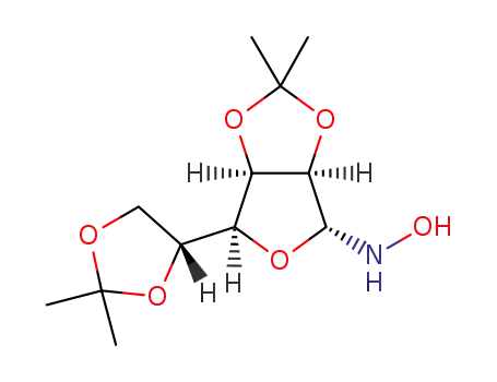 Molecular Structure of 1226812-52-7 (N-Hydroxy-2,3:5,6-bis-O-(1-methylethylidene)-alpha-D-glucofuranosylamine)