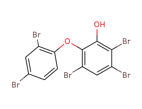 Molecular Structure of 297742-10-0 (Phenol, 2,3,5-tribromo-6-(2,4-dibromophenoxy)-)