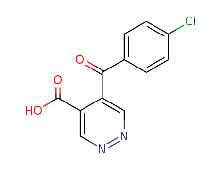 Molecular Structure of 70970-07-9 (4-Pyridazinecarboxylic acid, 5-(4-chlorobenzoyl)-)