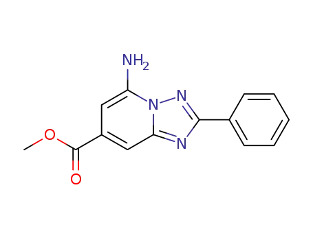 Molecular Structure of 437703-64-5 ([1,2,4]Triazolo[1,5-a]pyridine-7-carboxylic acid, 5-amino-2-phenyl-,
methyl ester)