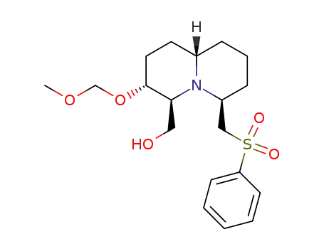(3R,4S,6S,9aS)-(-)-4-(hydroxymethyl)-3-(methoxymethoxy)-6-(phenylsulfonylmethyl)-octahydro-2H-quinolizine