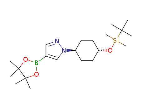 1-((1r,4r)-4-((tert-butyl dimethyl silyl)oxy)cyclo hexyl)-4-(4,4,5,5-tetramethyl-1,3,2-dioxaborolan-2-yl)-1H-pyrazole