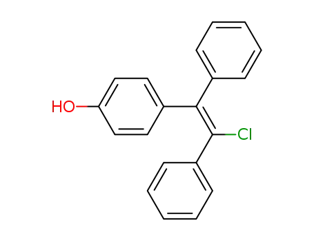 Molecular Structure of 72474-36-3 (Phenol, 4-(2-chloro-1,2-diphenylethenyl)-, (E)-)