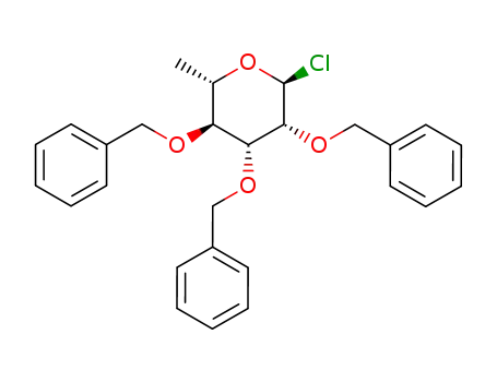 Molecular Structure of 86795-39-3 ((2S,3R,4R,5S,6S)-3,4,5-tris(benzyloxy)-2-chloro-6-methyltetrahydro-2H-pyran)