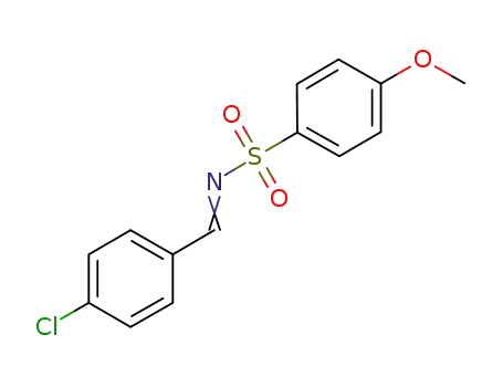 Molecular Structure of 1056904-02-9 (N-(4-chlorobenzylidene)-4-methoxybenzenesulfonamide)
