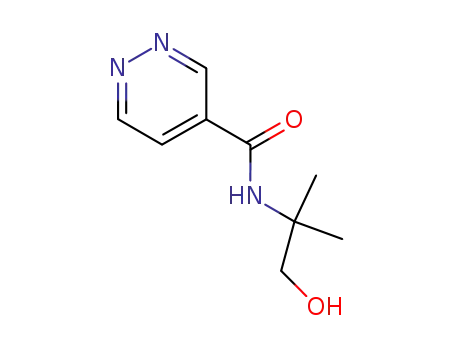 Molecular Structure of 303084-25-5 (N-(2-hydroxy-1,1-dimethylethyl)-4-pyridazinecarboxamide)
