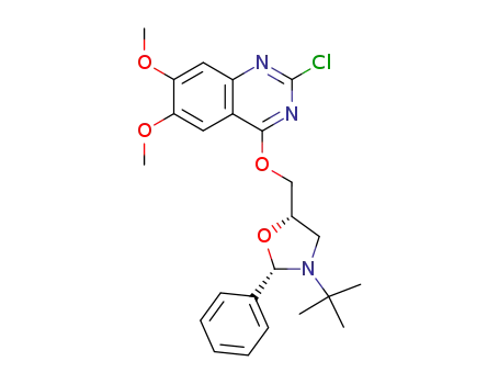 2-Chloro-4-(N,O-benzylidene-2-hydroxy-3-t-butylaminopropoxy)-6,7-dimethoxyquinazoline