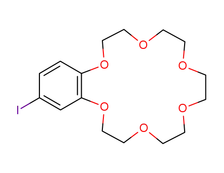 Molecular Structure of 69543-04-0 (2-iodo-6,7,9,10,12,13,15,16,18,19-decahydro-5,8,11,14,17,20-hexaoxabenzocyclooctadecene)