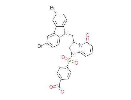 3-( (3,6-dibromo-9H-carbazol-9-yl)methyl)-1-((4-nitrophenyl)sulfonyl)-2,3-dihydroimidazo[1,2-a]pyridin-5(1H)-one