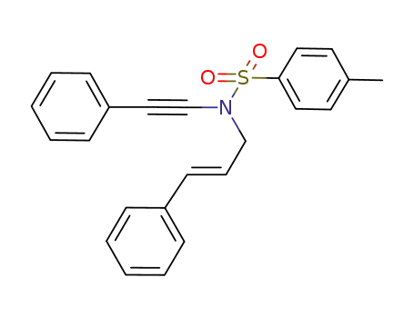 Molecular Structure of 928154-52-3 (Benzenesulfonamide,
4-methyl-N-(2-phenylethynyl)-N-[(2E)-3-phenyl-2-propen-1-yl]-)
